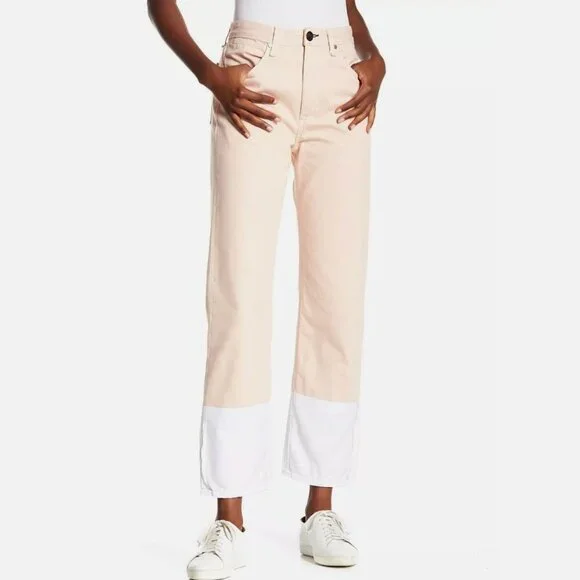 Rag & Bone $395 Retail Rose White Two Toned High Waisted Jeans Womens Size 24 - Picture 3 of 8